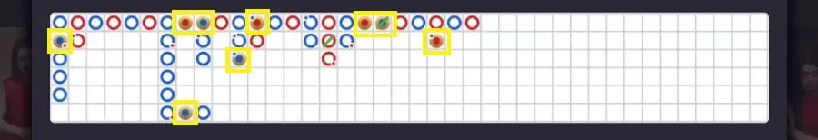 罫線　ライトニングバカラ　ライトニングカード