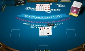 ダブル エクスポージャー ブラックジャックのプレイ画面